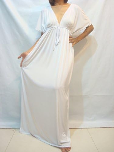 The Sisters New Women White VNeck Kimono Long Maxi Dress Plus Size L XXL 14 16