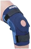Trainer's Choice Double Hinged Knee Brace with Aluminum Stays, Blue, Large