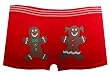 Gingerbread Boy And Girl Red Seamless Boy Short Low Rise Panty for women