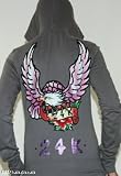 24 K Grey Crystalled Track Suit