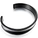 Men,Women's Stainless Steel Bracelet Bangle Cuff Black Polished