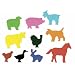 150 gommettes autocollantes : Les animaux de la ferme (avec support)
