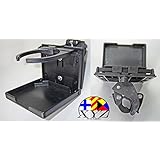 XYZ Multi Use - Clamp on Folding Cup Holder - Bicycle, Boat, Wheel Chair, Umbrella, Deck Chair or Tent Pole