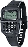 Black Calculator Digital Watch with Stopwatch by Ollie OLK80004-B