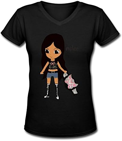 Sale Women Wwe Aj Lee 1 V-neck Shirt L Black