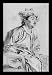 persian43 - Antoine Watteau Sitting with Persian Pelzkappe Black WoodMounted