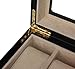 Elegant 6 Piece Ebony Wood Watch Box Display Case and Storage Organizer Box