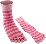Adult Two Tone Pink Toe Socks