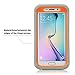 ULAK S6 Edge Case, Galaxy S6 Edge Case, Hybird Rugged and Silicone Protective Cover with Kickstand and Belt Clip Holster for Samsung Galaxy S6 Edge (Orange + Gray) Will not Fit S6 Edge Plus