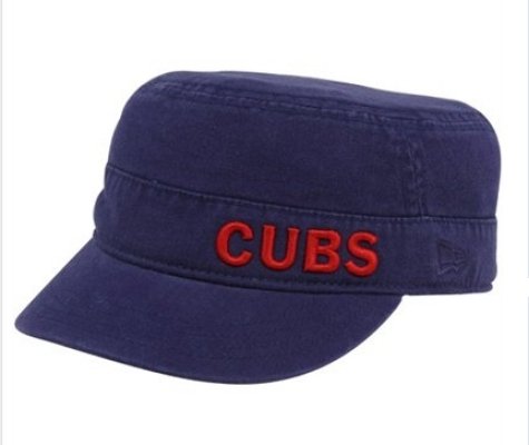 Womens Chicago Cubs Royal Blue Adjustable Military Cap - OSFM