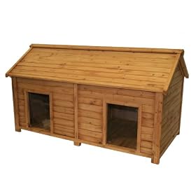 Premium Pet Products Systems Simply Cedar Duplex Dog House