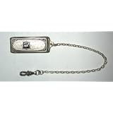 #705 Vintage Hickock Beltogram Silver Pocket Watch Chain w Belt Loop by Hickock