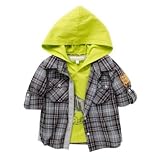 Rocha.John Rocha- Grey check mock hoodie shirt- 12-18 months