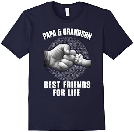 Men's Papa and Grandson Best Friends For Life Shirt 2XL Navy