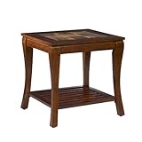 Southern Enterprises, Inc Cambria Brown Cherry Slate End Table