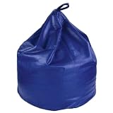 from Bean Bags Large Childrens Faux Leather Bean Bag Dark Navy Blue Kids Teen Game Chair Gamer