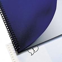 GBC Leather Look Premium Presentation Covers, Binding Covers, Non-Window, Rounded Corners, Navy, 200 Pieces Per Box (2000711)