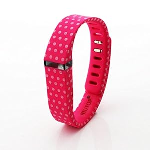 NIUTOP® Fitbit Flex Wristband Wrist Band Bracelet with Clasp Replacement Accessory for Fitbit Flex Activity and Sleep Tracker (white spots in pink, Small)