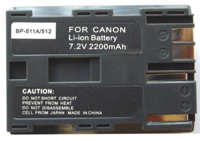 Nextop-Canon BP-511, BP-511A, BP-512, BP-514 Brand New 2200mAh COMPATIBLE Battery for Canon PowerShot G1,G2,G3,G5,G6, EOS 30D, 40D, 300D, D30,D60,ZR10, ZR20, ZR25, ZR25M, ZR30, ZR30MC, ZR40, ZR45MC, ZR50MC, ZR60, ZR65MC, ZR70MC, ZR80, ZR85, ZR90
