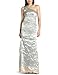 Nicole Miller Women's Techno Metal One Shoulder, Light Aqua, 4