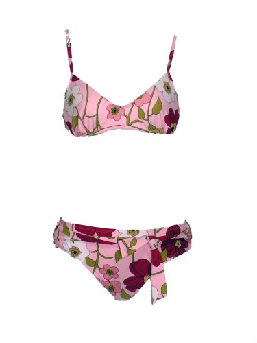 Perry Ellis Petal Pink Floral 2pc Bikini (X-small)