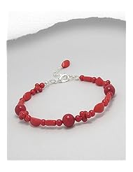 Coral Bracelet In Brass