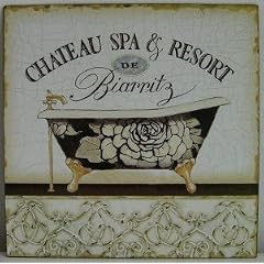Wandschild T�rschild Schild '..Biarritz' Nostalgie- Bad