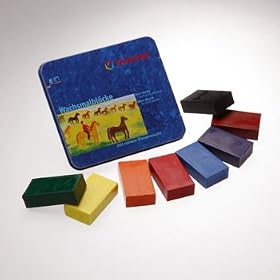 Click here to buy Beeswax Block Crayons (Set of 8) by Stockmar.
