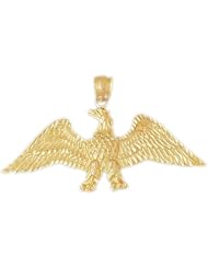 Dazzlers Solid Eagle Charm Pendant 14k Gold Available in three colors from jewelsberry (weights:7.5 grams only)