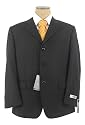 Jones NY Mens 3 Button Black Pinstripe Wool Suit - Size 42S