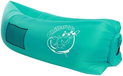 Inflatable Lounger Laybag Lazy Bag Air Sofa - Blow Up Hammock by Chillaroo. Great for Indoor or Outdoor Hangout, Beach, Park, Backyard, Camping to use as Chair, Couch, Bed and even Pool Float