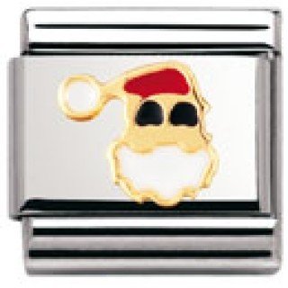Nomination Composable Classic CHRISTMAS Edelstahl, Email und 18K-Gold (Weihnachtsmann Gesi Preisvergleich