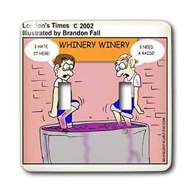 Londons Times Funny Food Coffee other Digestibles - Disgruntled Winery Workers - Light Switch Covers - double toggle switch