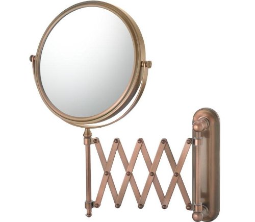 Mirror Image 23365 Extension Arm Wall Mirror with Diablo Bronze Frame, 7.75-Inch