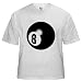 Eight Ball Dj White T-Shirt by CafePress