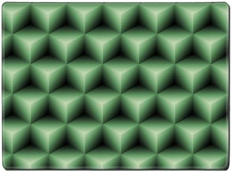 Green Black Cube Wall Pattern Placemat Pads Customized Made To Order Support Ready 15 6/8 Inch (400mm) X 11 13/16 Inch (300mm) X 1/8 Inch (3mm) High Quality Eco Friendly Cloth With Neoprene Rubber Luxlady Place Mouse Pad Desktop Mousepad Laptop Mousepads Comfortable Table Desk Kitchen Computer Mouse Mat Cute Gaming Mouse_Pad