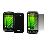 EMPIRE Black Silicone Skin Case Cover + Screen Protector for BlackBerry Tor ....