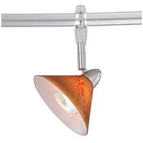 Euro Rail - 1 Light Low Voltage Track Spot Lighting Fixture - Brushed Nickel - Orange Lava... by Vaxcel Lighting