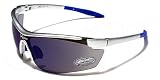 X-Loop Lunettes de Soleil - Sport - Cyclisme - Ski - Conduite - Motard / Mod. 3550 Bleu Gris / Taille Unique Adulte / Protection 100% UV400