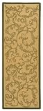 Safavieh Courtyard Collection CY2653-1E01 Natural and Olive Indoor/Outdoor Area Runner Rug, 2-Feet 4-Inch by 9-Feet 11-Inch
