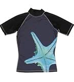 : After Party Womens Starfish Short Sleeve Surf Rashguard with UV Protection