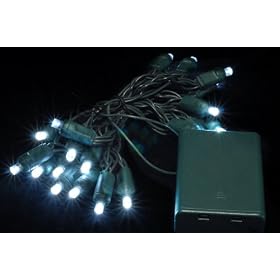 Pure White Battery Operated LEDs by HolidayLEDs.com
