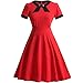 IHOT Women's 1950s Vintage Elegant Bow Casual Retro Evening Party Swing Dress.