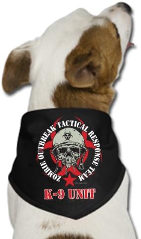 Zombie Tactical Response &amp; Tactical Skull K-9 Unit Dog Bandana by Threads of the Dead. So Keep Calm and Kill Zombies