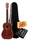 Kala KA-MK-B Makala Baritone Ukulele Bundle with Hard Case, Tuner, and Polishing Cloth