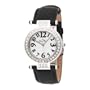 Lucien Piccard Women's 27008BK "Roulette" White Sapphire Accented Watch