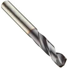 Cleveland 2133 Style Cobalt Steel Short Length Drill Bit, TiCN Coated, Round Shank, 135 Degree Split Point