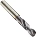 Cleveland 2133 Style Cobalt Steel Short Length Drill Bit, TiCN Coated, Round Shank, 135 Degree Split Point