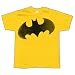 DC Comics Batman Distressed Oversized Logo Yellow T-shirt