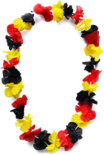 Deutschland Hawaiikette Blumenkette 100 cm zur WM / EM / Fussball Farbe 5 Stück